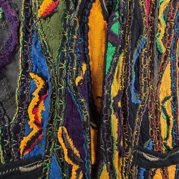 Coogi Medium Cotton Colorful Australia Knit Sweater Vest Sleeveless 3D ** - Picture 12 of 16